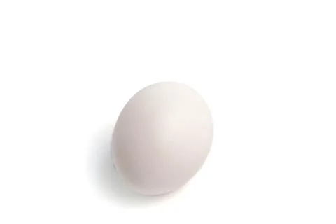 White egg on a white background isolate Stock Photos