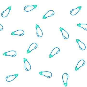 White eggplant pelican vector seamless pattern 스톡 일러스트