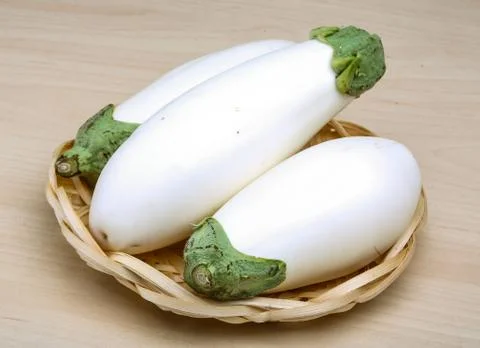 White eggplants Stock Photos