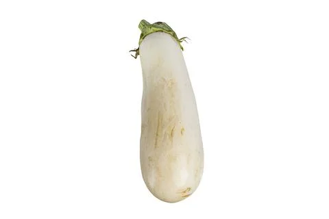 White eggplants on a white background close up Foto stock