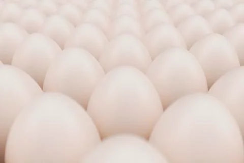 White eggs. Background of eggs. Concept happy easter. Eggs as a symbol of the Stock Illustration