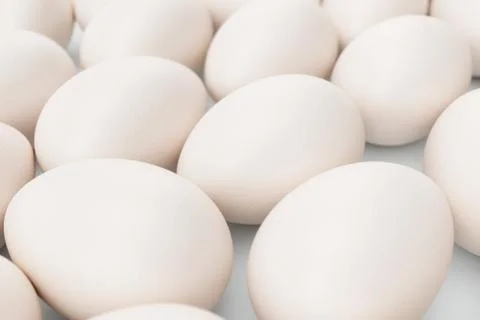 White eggs. Background of eggs. Concept happy easter. Eggs as a symbol of the Stock Illustration