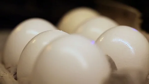 White Eggs In A Consumer Carton Stock-Footage 91508755