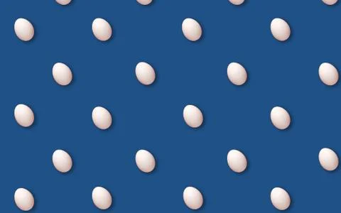 White eggs. happy easter. top view copy space. Holiday concept Fotos Stock