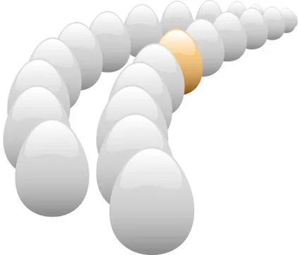 White eggs Stock Illustration