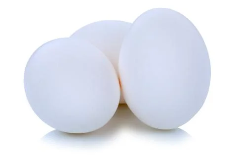 White eggs isolated Stock Photos