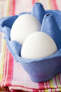 White eggs Foto stock