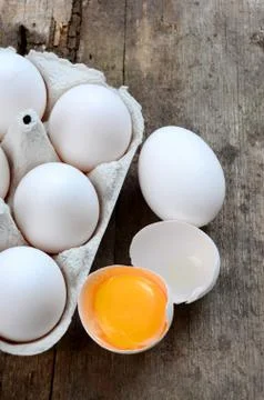 White eggs Stock Photos