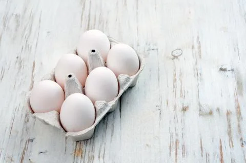 White eggs Stock Photos