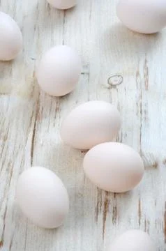 White eggs Foto stock