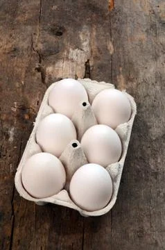 White eggs Stock Photos