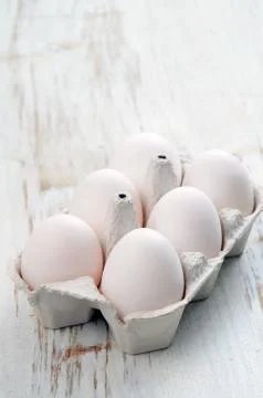 White eggs Stock Photos