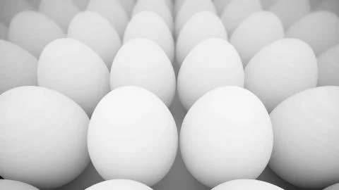 White eggs row Stock Illustration