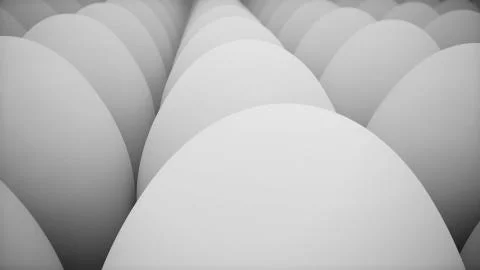 White eggs row Stock Illustration