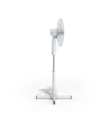 White electric fan 3d render on white background Stock Illustration