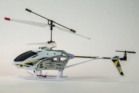 White electric helicopter model Stock Photos