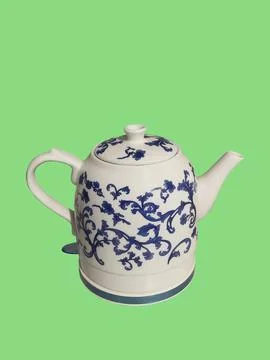 White electric kettle Foto stock