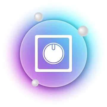 White Electric light switch icon isolated on white background. On and Off i.. Stock Illustration