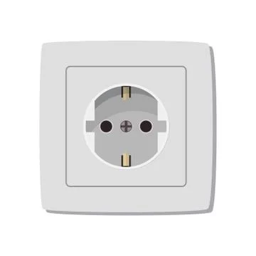 White electric socket Stock-Illustration