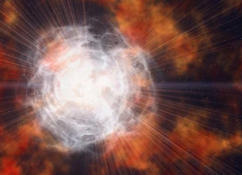 White electrical flash in cosmos sky backgrounds Stock-Illustration