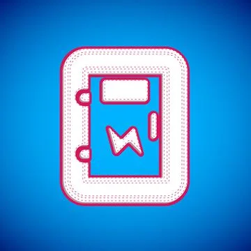 White Electrical panel icon isolated on blue background. Vector Stock Illustration