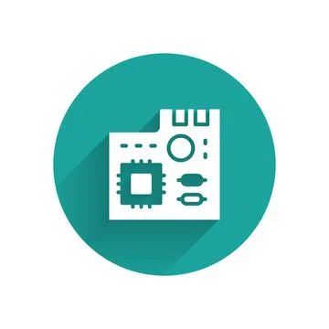 White Electronic computer components motherboard digital chip integrated science Stock-Illustration