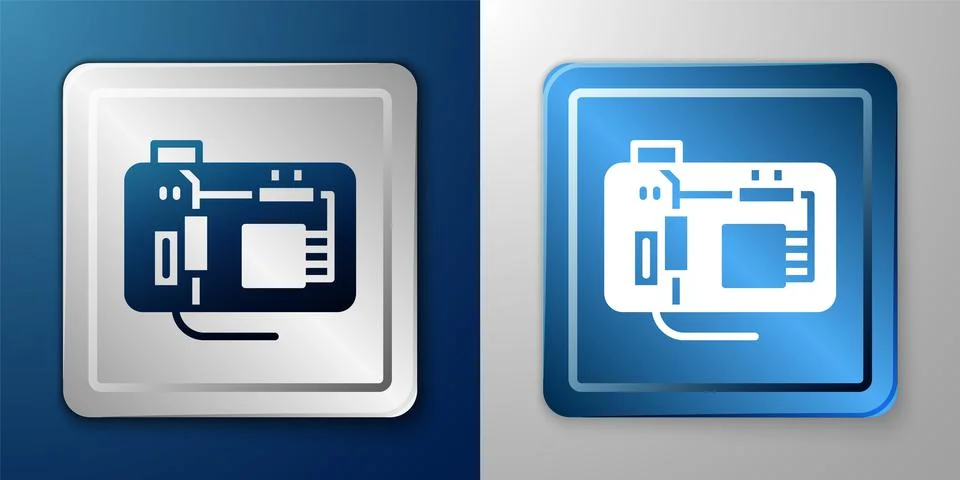White Electronic computer components motherboard digital chip integrated science Stock Illustration