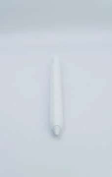 A white electronic pen on a white background, an electronic pencil for a tablet Stock Photos