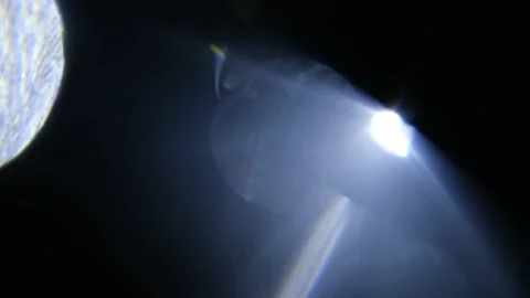 White elegant lens flares Light Leak overlay on black background. Spherical Видео 219018748