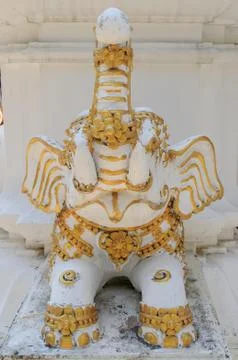 White elephant statue Stock Photos