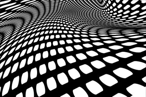White ellipse pattern in perspective on black background for abstract backg.. イラスト素材