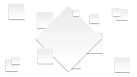 White embossed square pattern animation with large diamond shape placeholder. Stock Footage 346801919