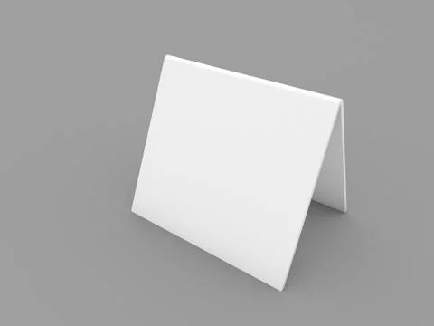 White empty advertising stand on a gray background. Stock Illustration