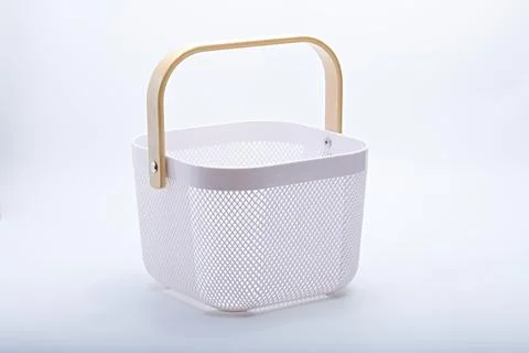 White empty basket Stock Photos