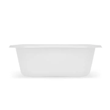 White Empty Blank  Plastic Food Tray Container Box Stock Illustration