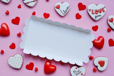 White empty box for delivery of muffins, cookies, cakes on pink background fo Stock Photos