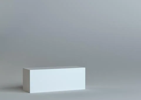 White empty box on gray background Stock Illustration