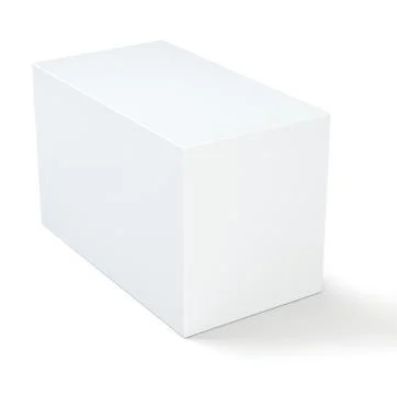 White empty box on gray background. Template for your content. 3d illustration. Stock Illustration