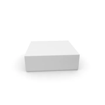 White empty box for products and goods on white isolated background Stock Illustration