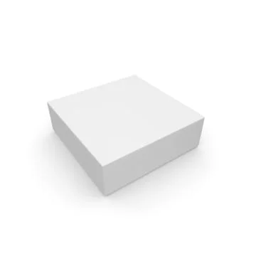 White empty box for products and goods on white isolated background Stock Illustration