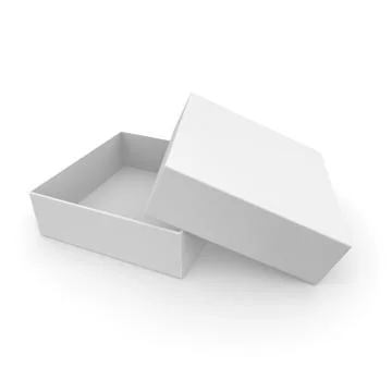 White empty box for products and goods on white isolated background Stock Illustration