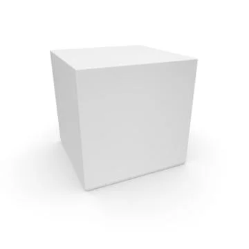 White empty box for products and goods on white isolated background Stock Illustration