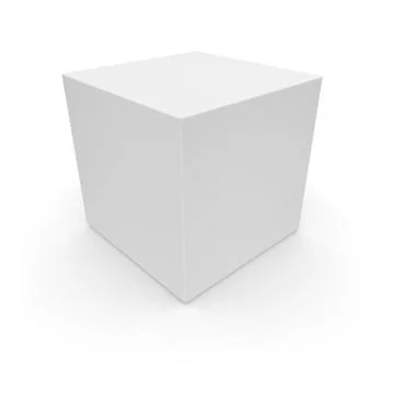 White empty box for products and goods on white isolated background Stock Illustration