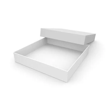 White empty box for products and goods on white isolated background Stock Illustration