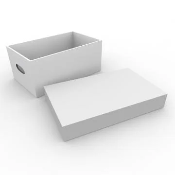 White empty box for storing things and objects Stock Illustration