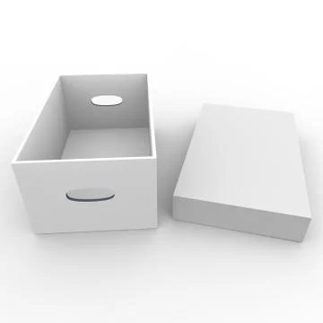 White empty box for storing things and objects Stock Illustration