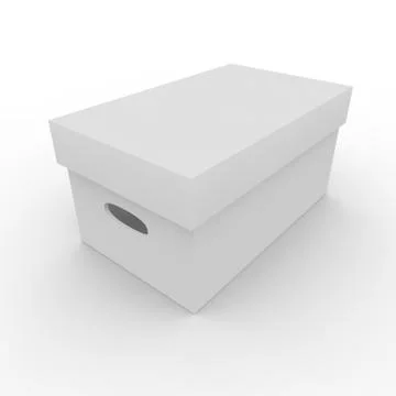 White empty box for storing things and objects Stock Illustration