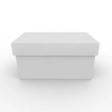 White empty box for storing things and objects Stock Illustration
