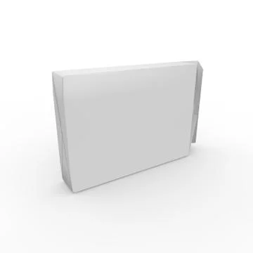 White empty box for tablets and other products Stock Illustration