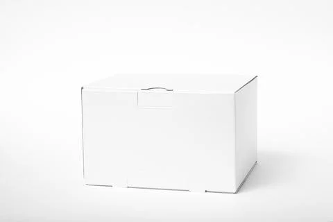 White empty box template on white background Stock Photos